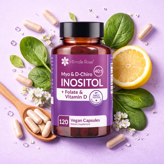 Intimate Rose Myo-Inositol & D-Chiro Inositol 40:1 + Folate & Vitamin D, 120 Capsules