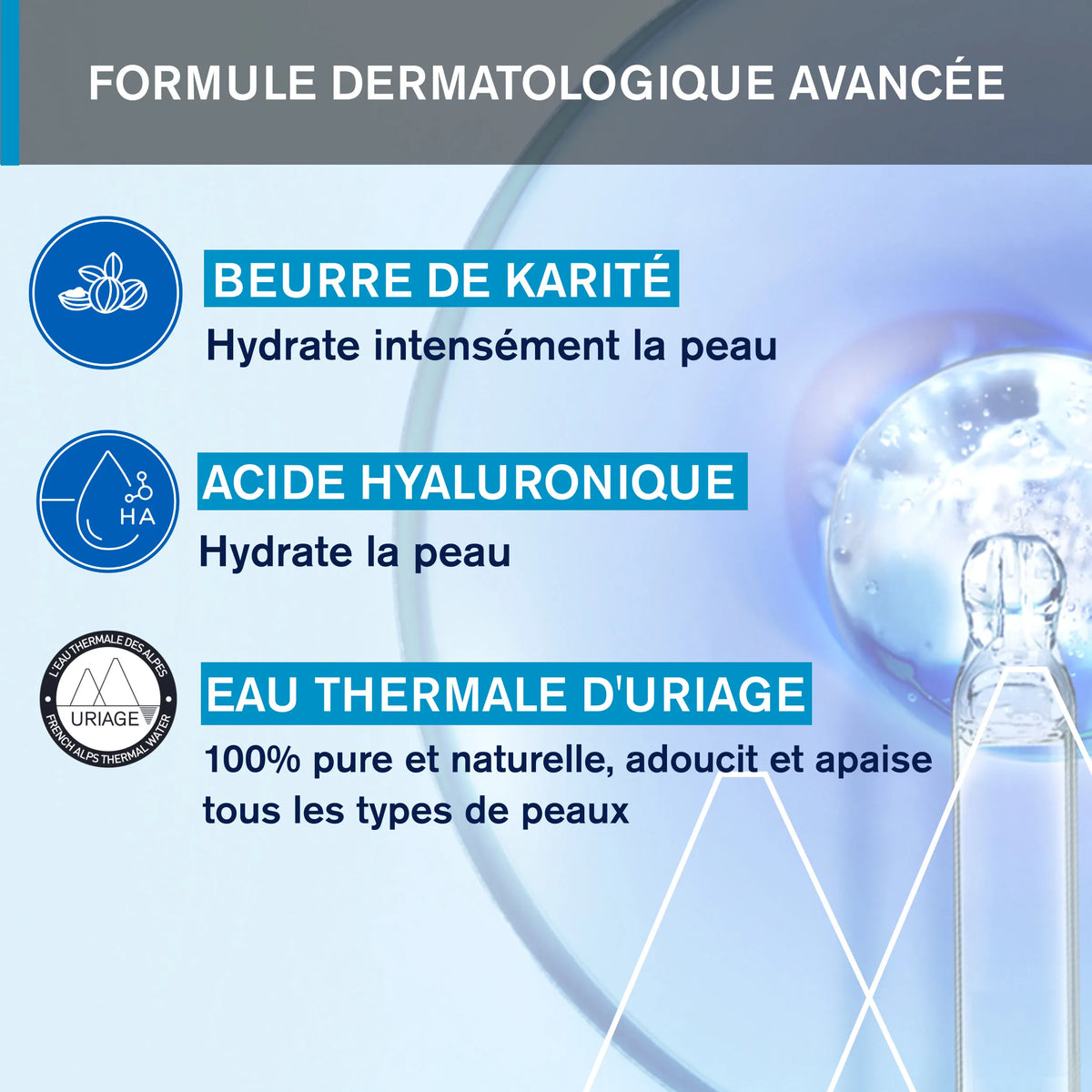 Uriage Eau Thermale lait corps velouté, hydratation 24h, effet lissant, 500ml
