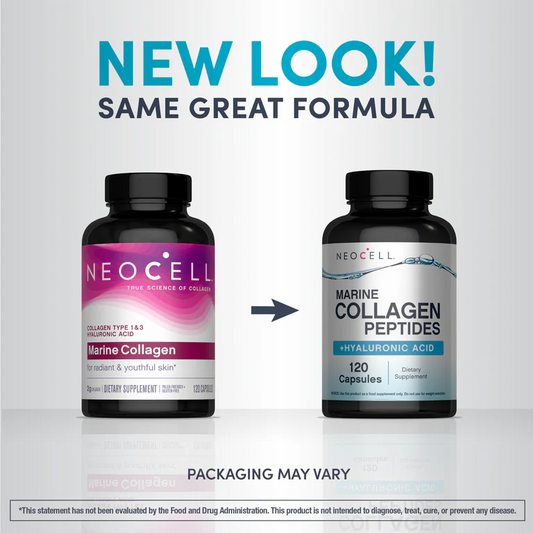 NeoCell Marine Collagen + Hyaluronic Acid, 120 Capsules