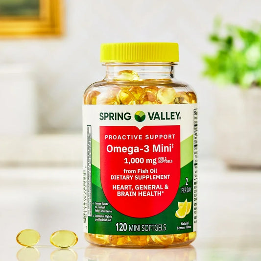 Spring Valley Proactive Support Omega-3 Mini Fish Oil, 1000mg, 120 softgels