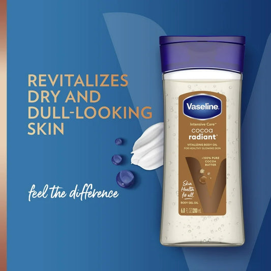 Vaseline Cocoa Radiant Intensive Care Body Gel Oil for glowing skin