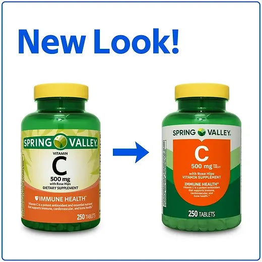 Spring Valley Vitamin C 1,000mg with Rose Hips, 100 Tablets