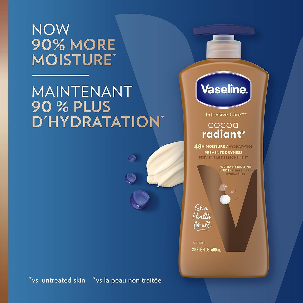 Vaseline Cocoa Radiant intensive care | 48h hydratation intense
