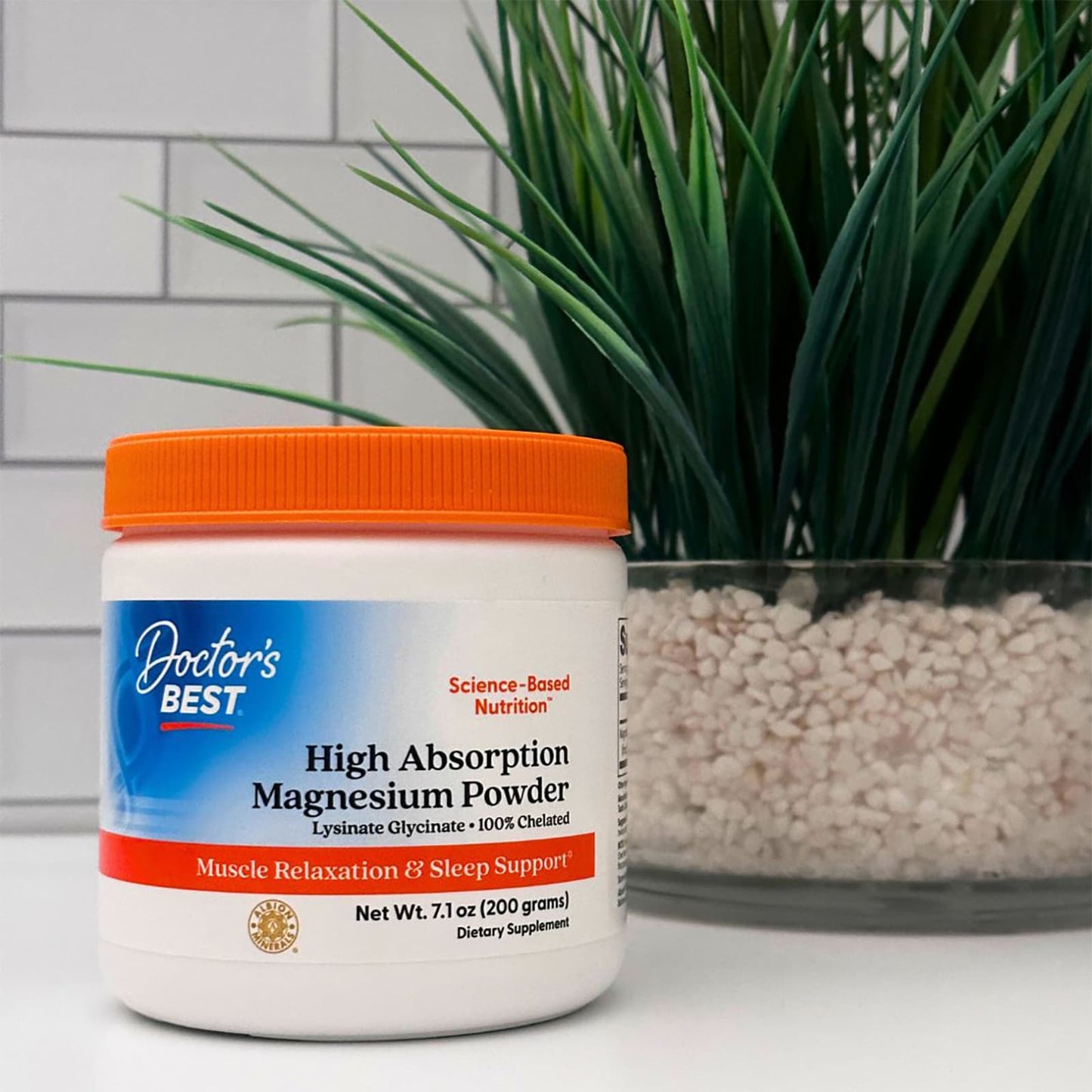 Doctor’s Best Magnésium Lysinate Glycinate en poudre à haute absorption, 100% chelaté, 200 g