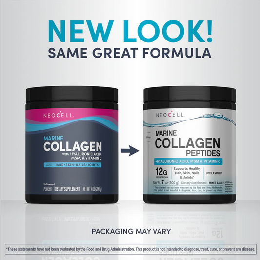 Neocell, Marine Collagen Peptides + Hyaluronic Acid, MSM & Vitamin C, 200 g Powder