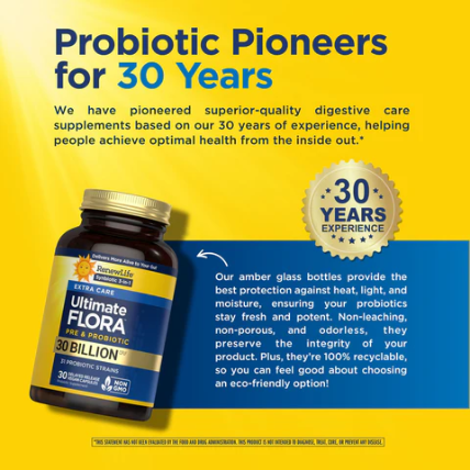 Renew Life Extra Care Ultimate Flora™ Probiotic | Probiotiques, 30 Billion CFU