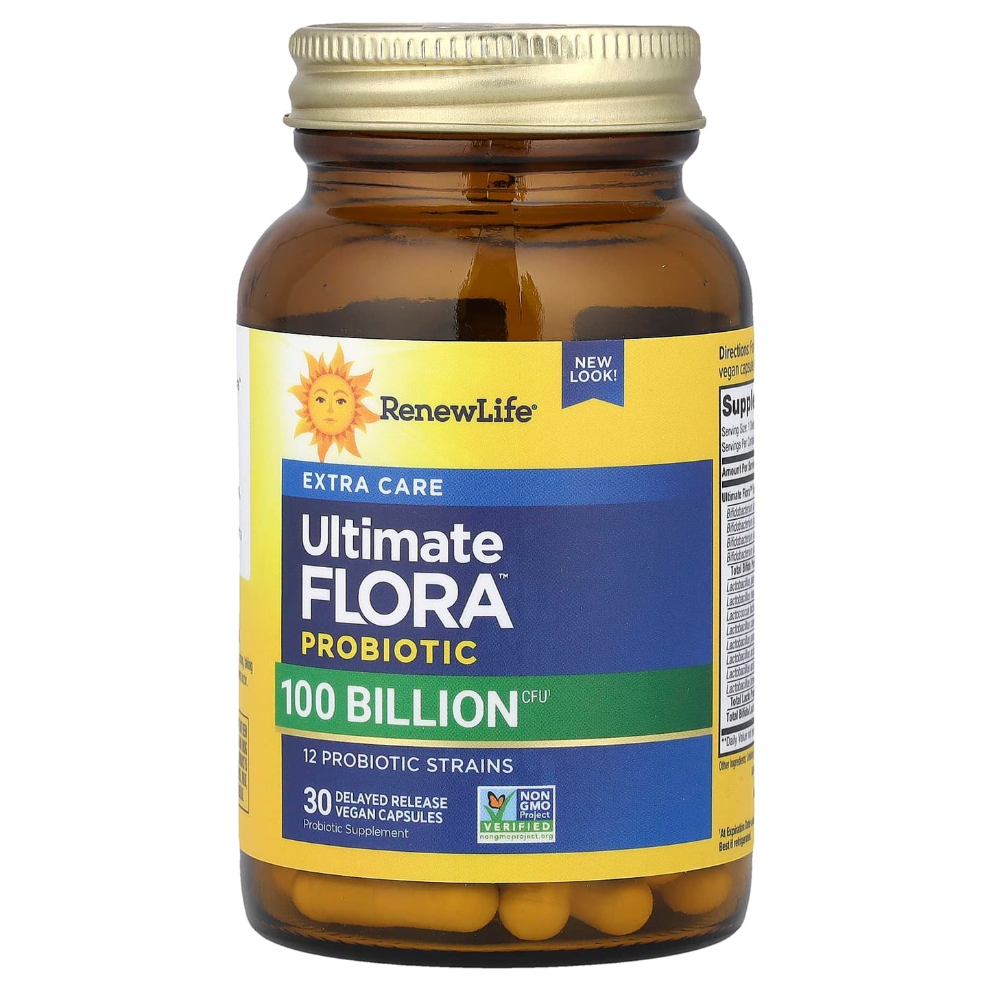 Renew Life Ultimate Flora Extra Care Probiotique 100 billion
30 gélules à libération prolongée