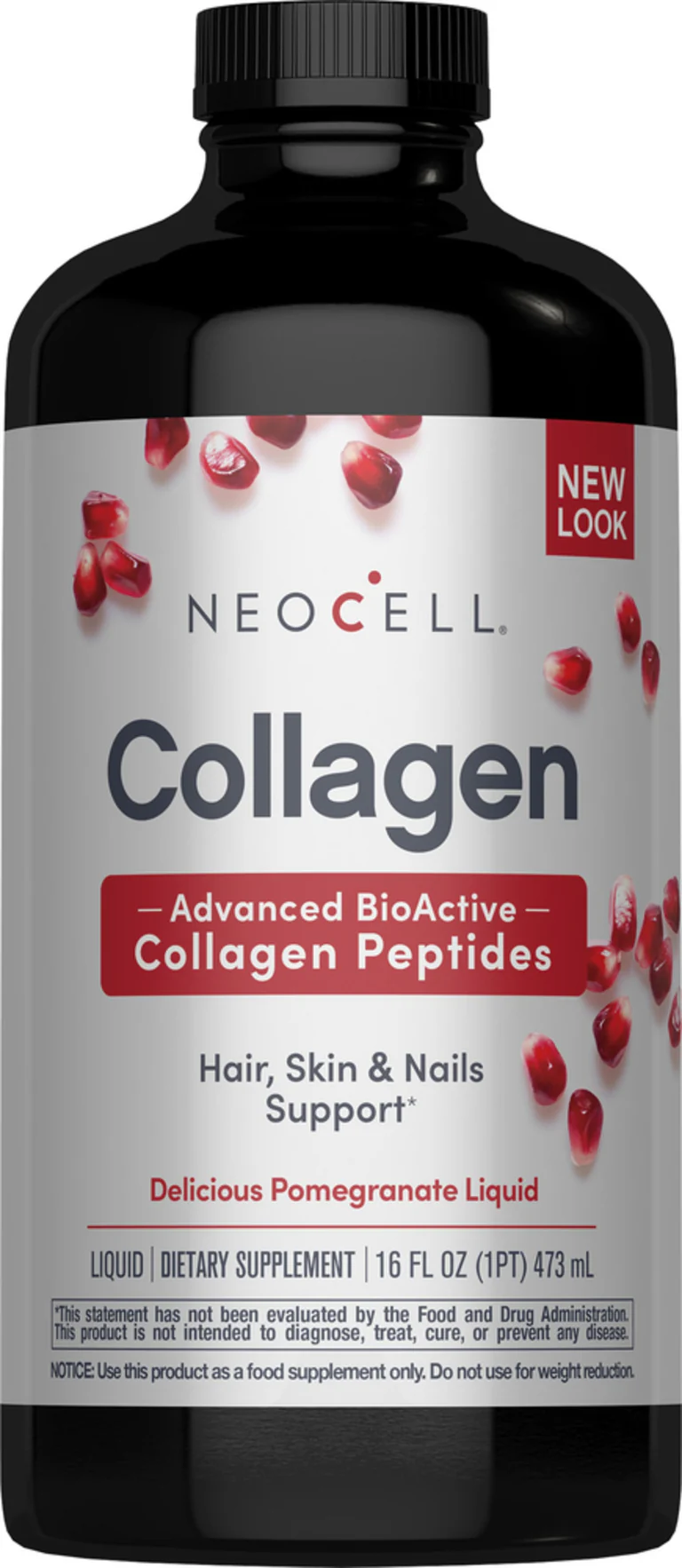 NeoCell Collagène liquide, goût grenade, 473 ml