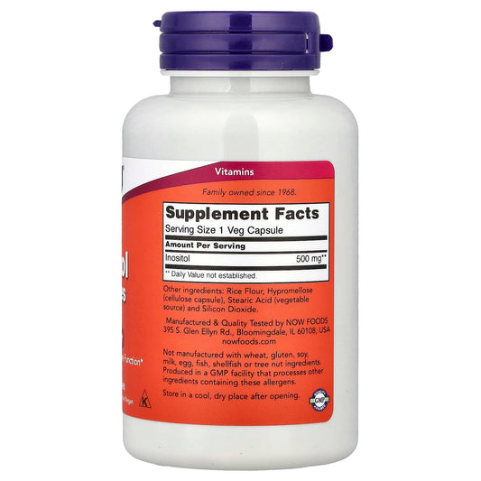 Now Foods Inositol, 500mg, 100 gélules