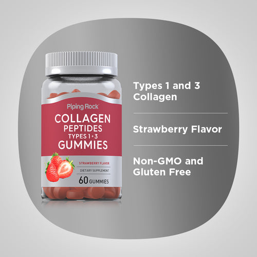 PipingRock Collagen Types 1 & 3, 60 Gummies