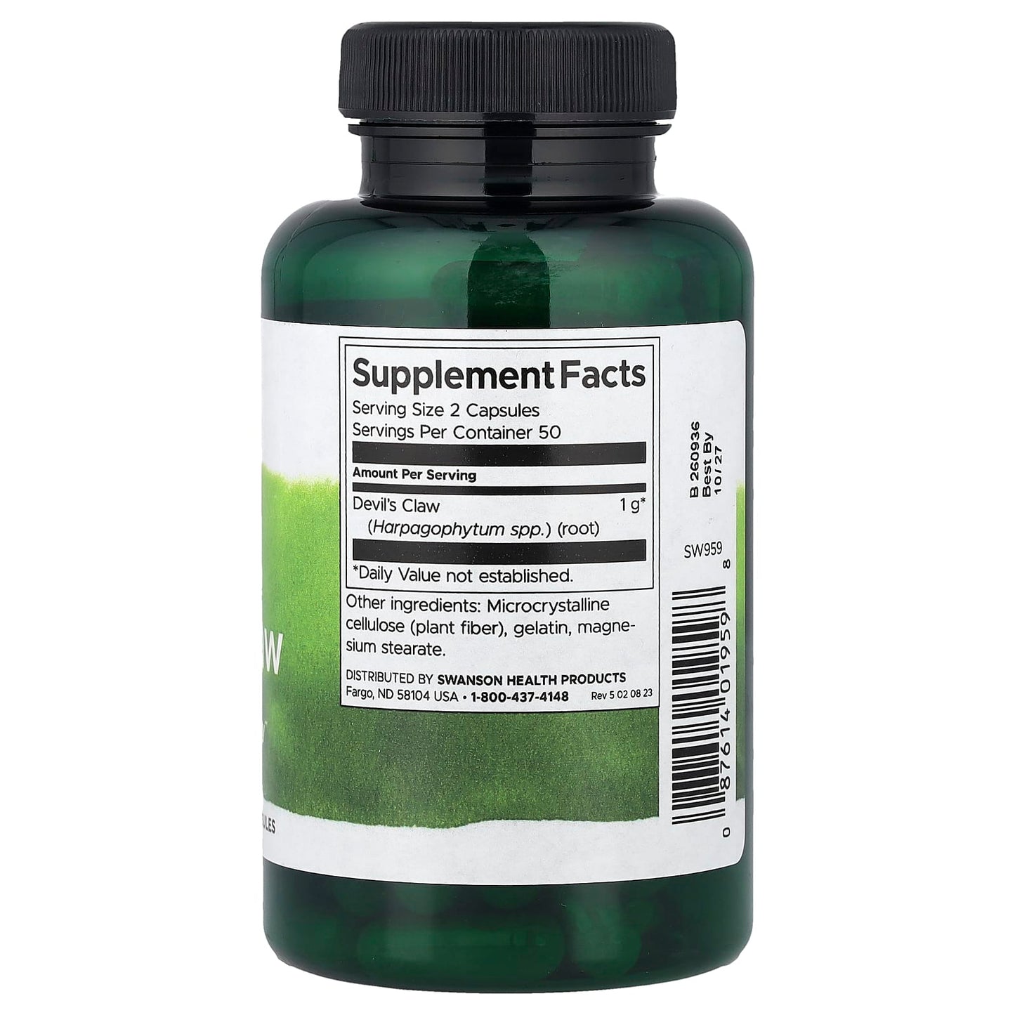 Swanson Devil’s Claw, 500mg, 100 gélules