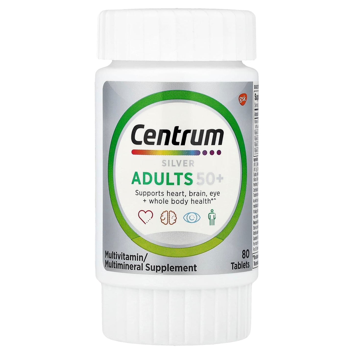Centrum Multivitamins Adults 50+, 80 Tablets