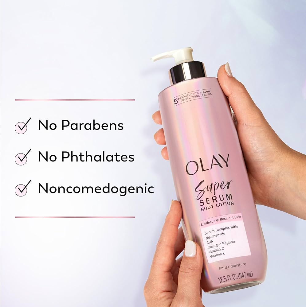 Olay Super Serum Body Lotion, for Radiant and Supple Skin, 547ml