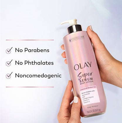 Olay Super Serum Body Lotion, for Radiant and Supple Skin, 547ml
