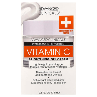 Advanced Clinicals Gel-crème illuminateur, Vitamine C, 74 ml
