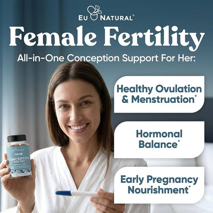 Eu Natural Conception For Her, Fertility Aid & Multi, 60 gélules