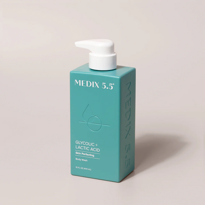 Medix 5.5, Gel douche perfecteur de peau, acide glycolique + acide lactique, 444 ml