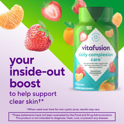 Vitafusion soin quotidien pour le teint|zinc, vitamines C & E, 60 gummies