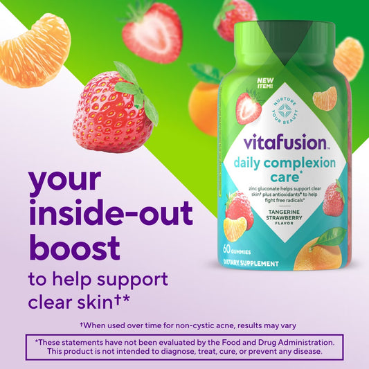 Vitafusion soin quotidien pour le teint|zinc, vitamines C & E, 60 gummies