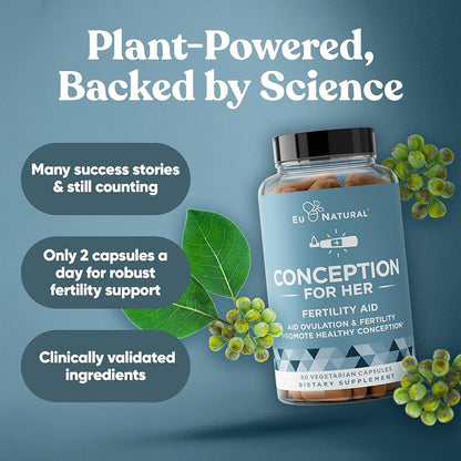 Eu Natural Conception For Her, Fertility Aid & Multi, 60 gélules