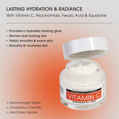 Advanced Clinicals Gel-crème illuminateur, Vitamine C, 74 ml