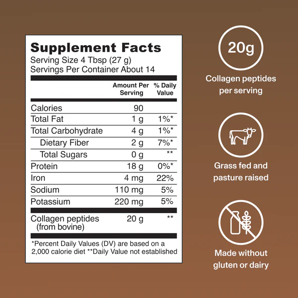 Vital Proteins Collagen Peptides, goût Chocolat, 383 grammes