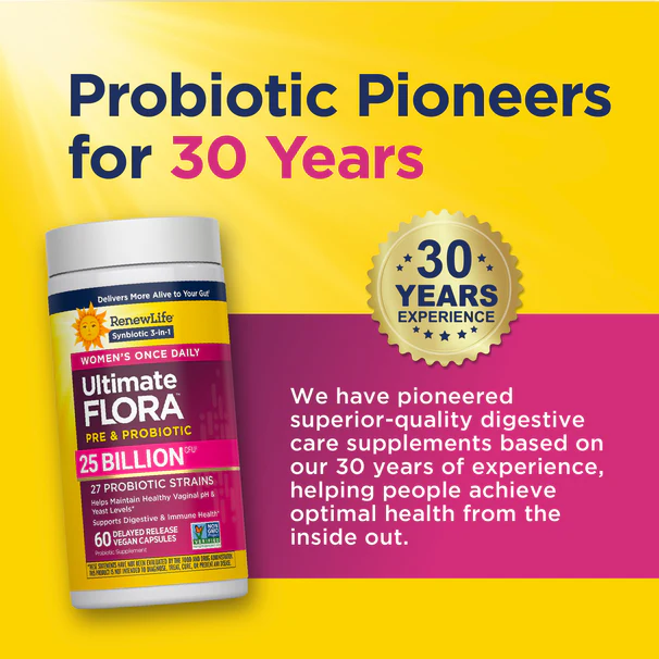 RenewLife Ultimate Flora Women's Care Probiotic 25 Billion
|Probiotiques pour femmes