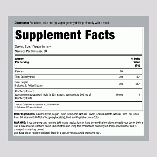 Nature’s Truth, Cranberry gummies, goût mangue et canneberge, 30 gummies