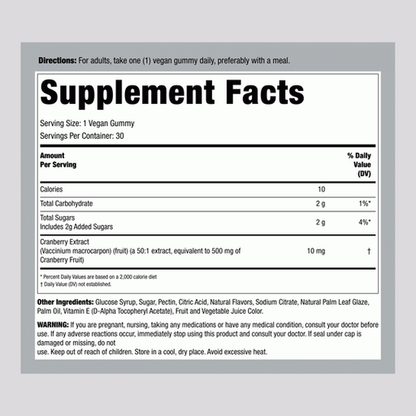 Nature’s Truth, Cranberry gummies, goût mangue et canneberge, 30 gummies