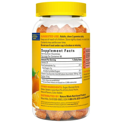 Nature Made Gummies à la vitamine C 250 mg, 120 gummies