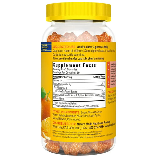 Nature Made Vitamin C 250mg Gummies, 120 Count