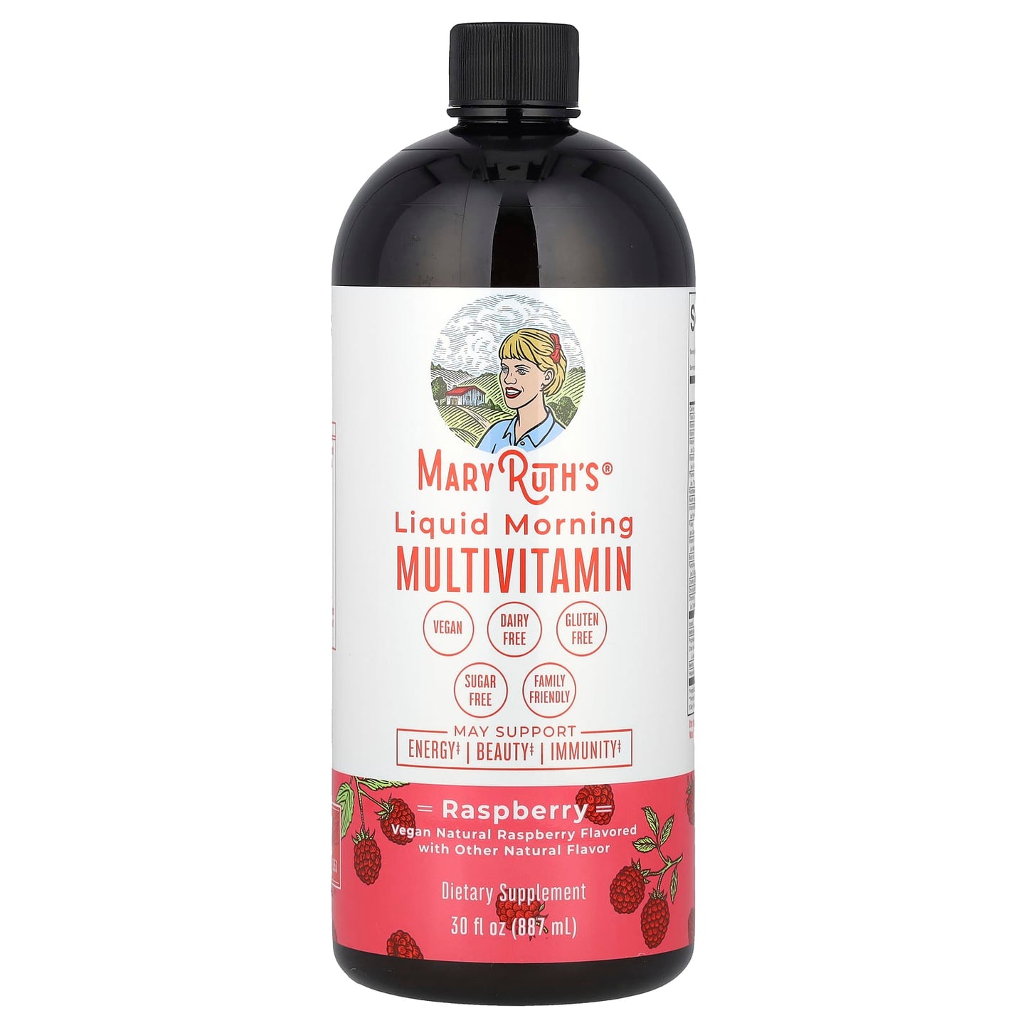 Mary Ruth's Liquid Morning Multivitamin, Raspberry Flavor, 887 ml