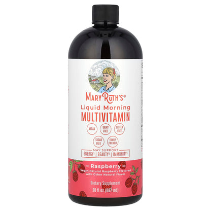 Mary Ruth's Liquid Morning Multivitamin, Raspberry Flavor, 887 ml
