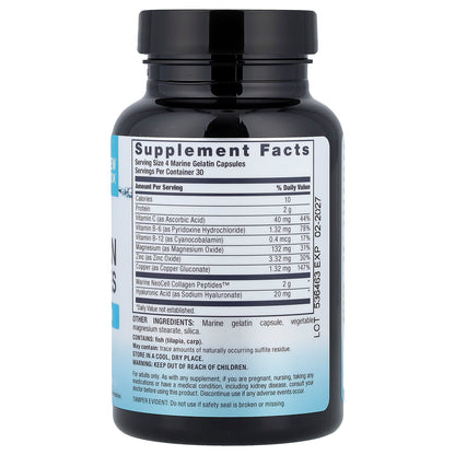 Neocell Peptides de collagène marin + acide hyaluronique, 120 gélules