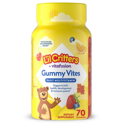 L'il Critters Gummy Vites, gummy multivitamins for children aged 2 and up, fruity flavors, 70 gummies