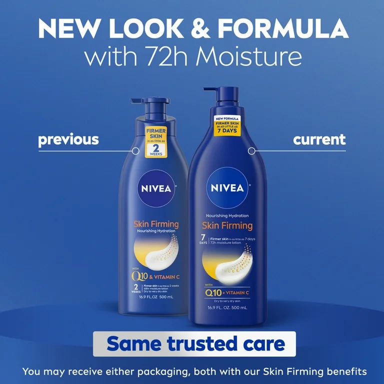 Nivea Moisturizing and Firming Body Lotion for dry skin, enriched with Coenzyme Q10 and Vitamin C, 500 ml