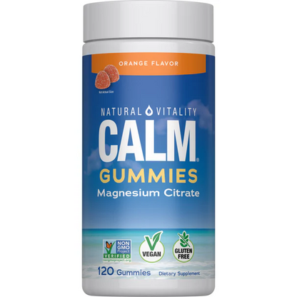 Natural Vitality, CALM Magnesium Citrate, orange flavor, 120 gummies
