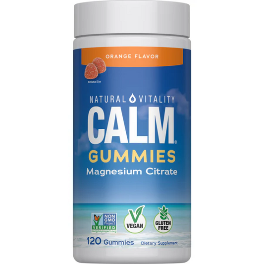 Natural Vitality, CALM Magnesium Citrate, orange flavor, 120 gummies