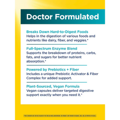 Renew Life FloraZyme Digestive Enzymes Dr. Formulated | Enzymes Digestives, 90 gélules