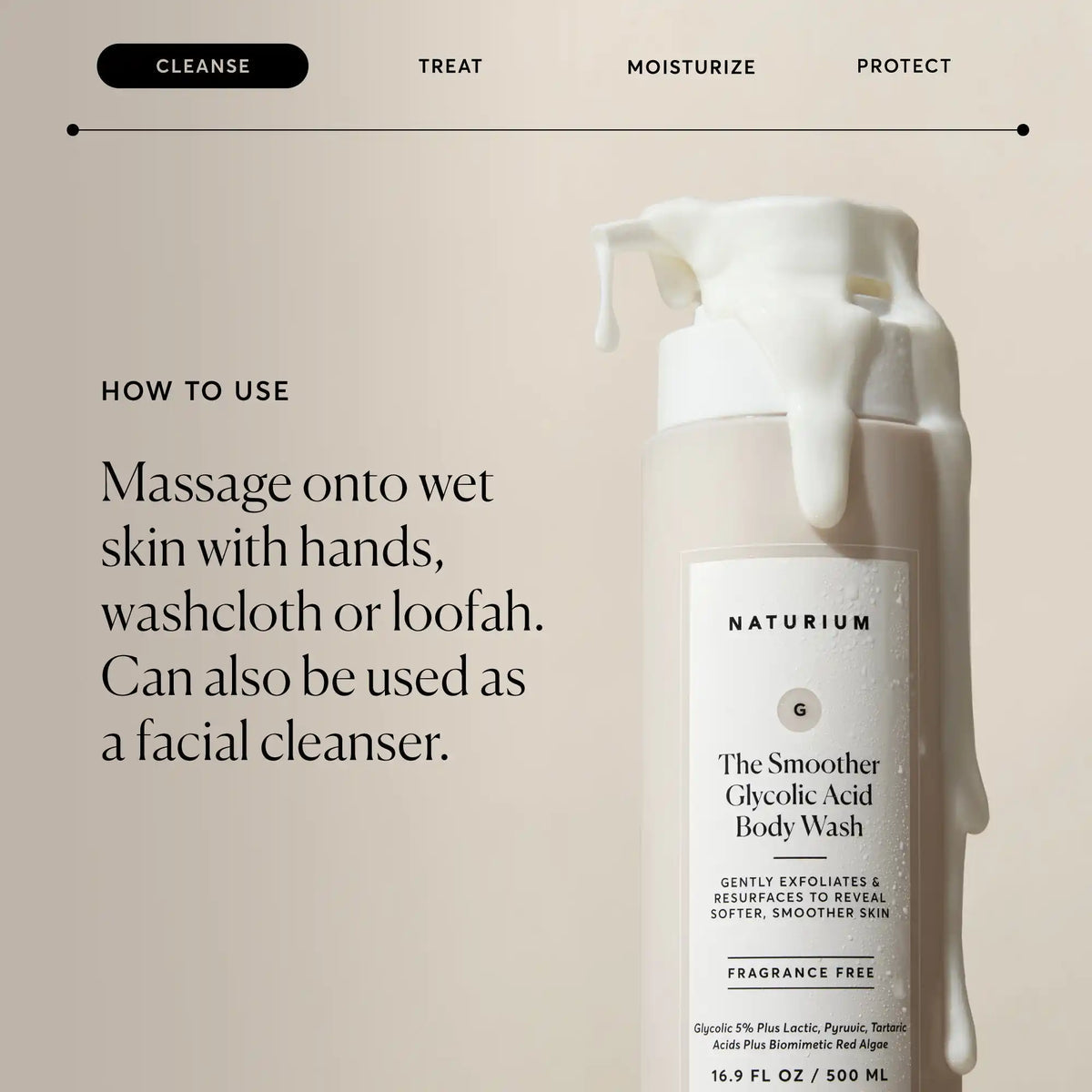 Naturium The Smoother Glycolic Acid Exfoliating Body Wash