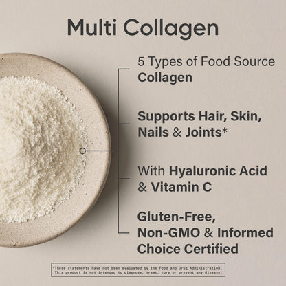 Sports Research Multi Collagen Complex Powder | Types 1, 2, 3, 5, 10 | with Hyaluronic Acid, Vitamin C & Biotin | 300 Grams