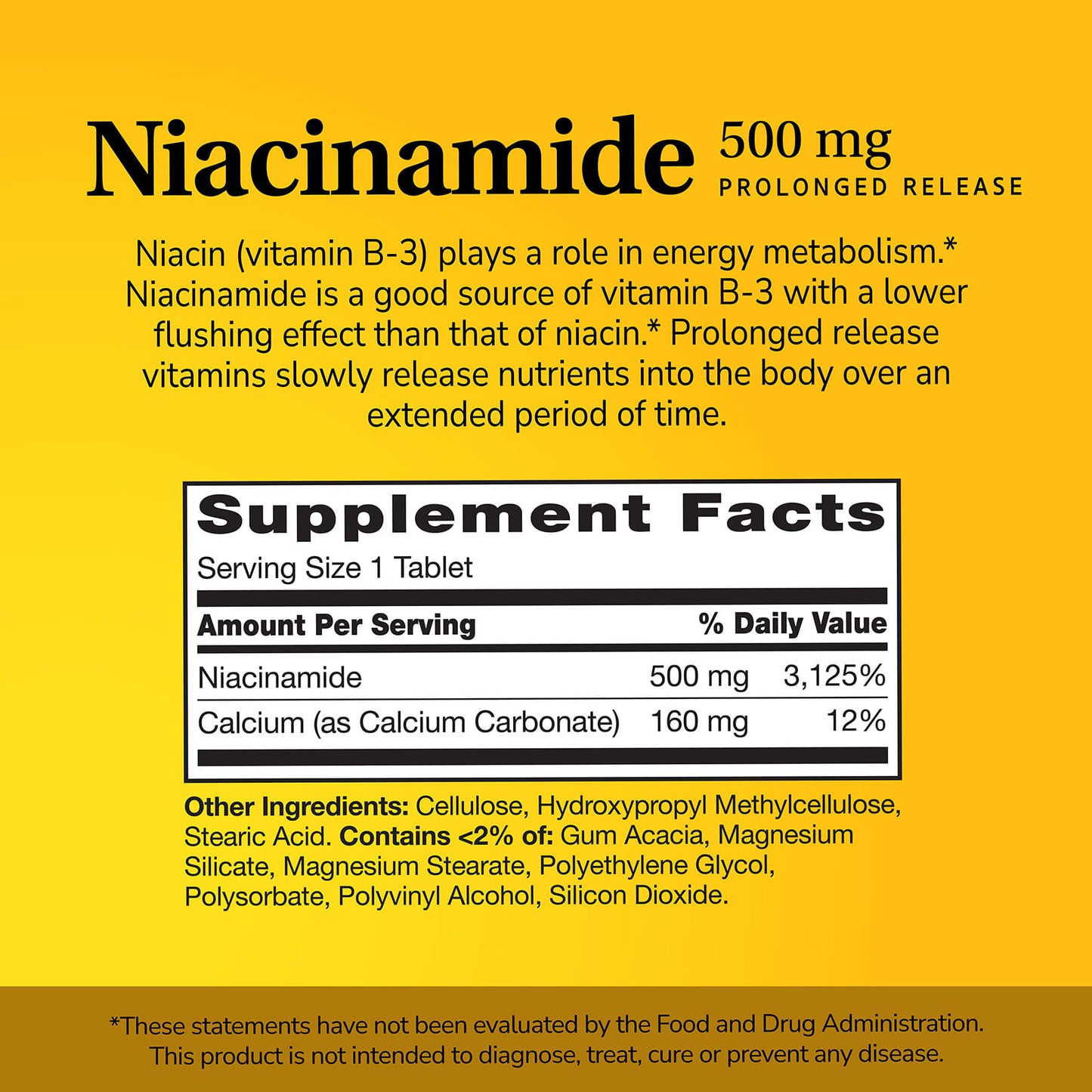 21st Century Niacinamide à libération prolongée, 110 comprimés