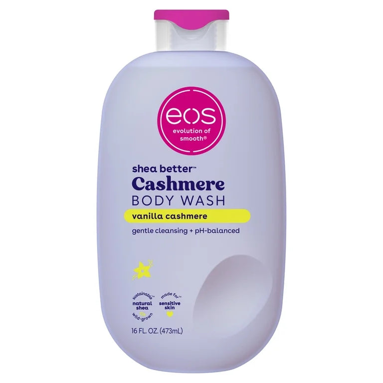 Eos Shea Better, Gel douche au cachemire, Vanille et cachemire, 473 ml