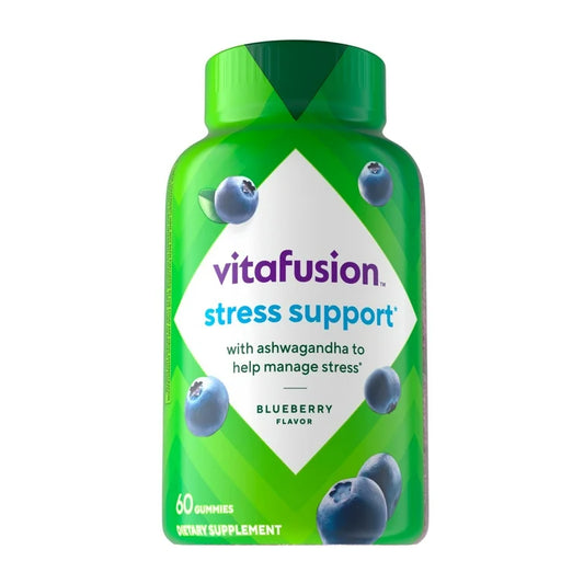 Vitafusion Ashwagandha for Stress Support, 125 mg, Blueberry Flavor, 60 Gummies
