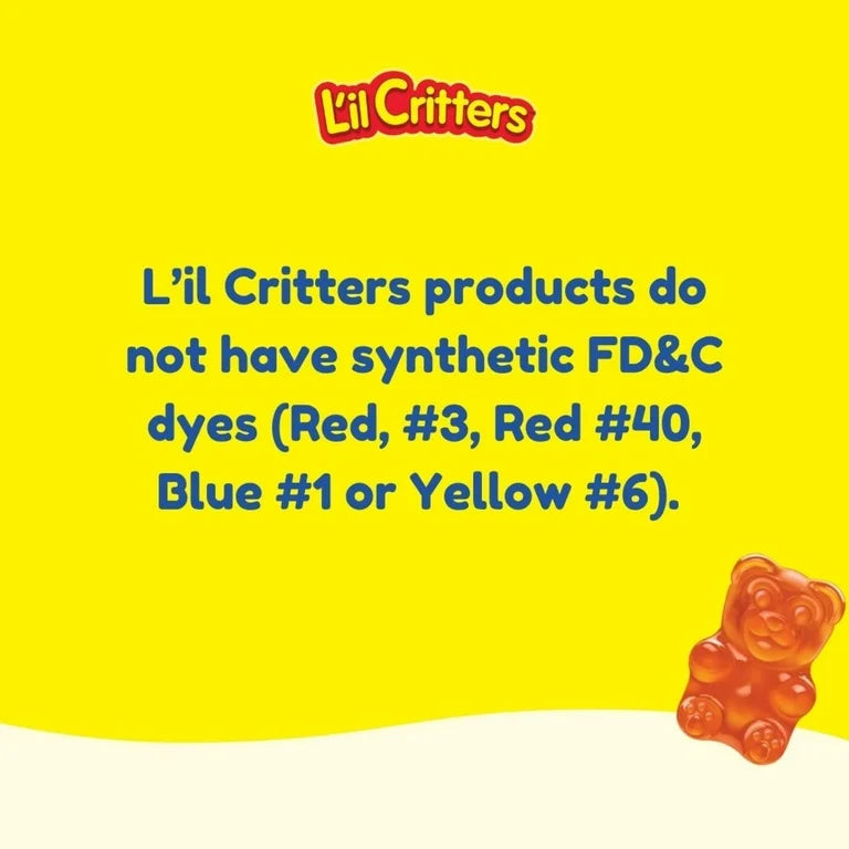 L'il Critters Kids' Multi-Vitamin Gummies, Assorted Berry Flavors, For Ages 2+, 60 Gummies