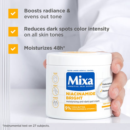 Mixa Niacinamide Bright, crème hydratation intense anti-taches brunes