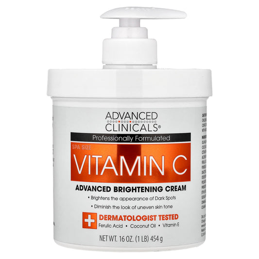 Advanced Clinicals Vitamin C Brightening Body Cream, 454g