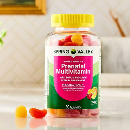 Spring Valley vitamines prénatales avec DHA et acide folique, 90 gummies