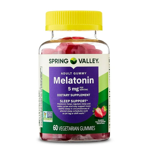 Spring Valley Melatonin Strawberry Flavored Gummies, 60 Gummies