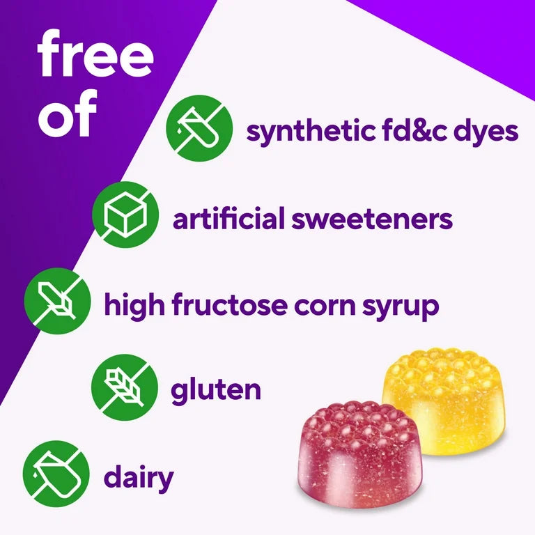 Vitafusion Oméga 3 EPA/DHA et ALA, goût limonade à la framboise, 120 gummies